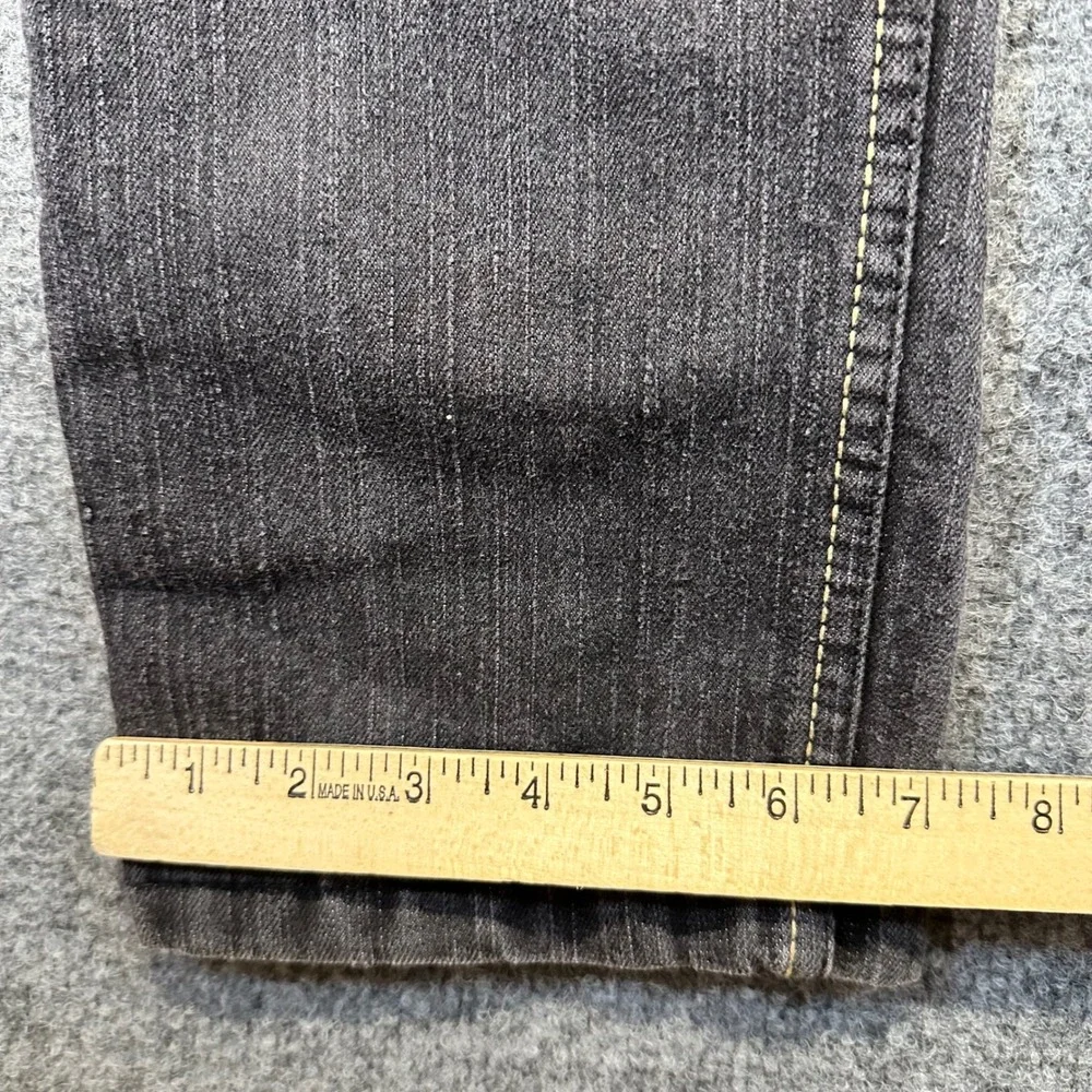 Terra Blue Jeans Men 32 Black Faded Denim Y2K Streetwear Grunge Straight Leg